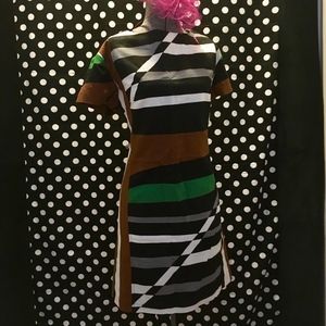 DEREK LAM SHIFT DRESS // Black // White // Brown